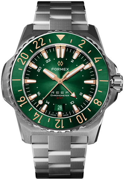 Formex REEF GMT Green and Gold Ceramic Bezel