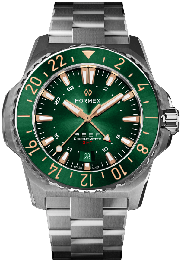 Formex REEF GMT Green and Gold Ceramic Bezel