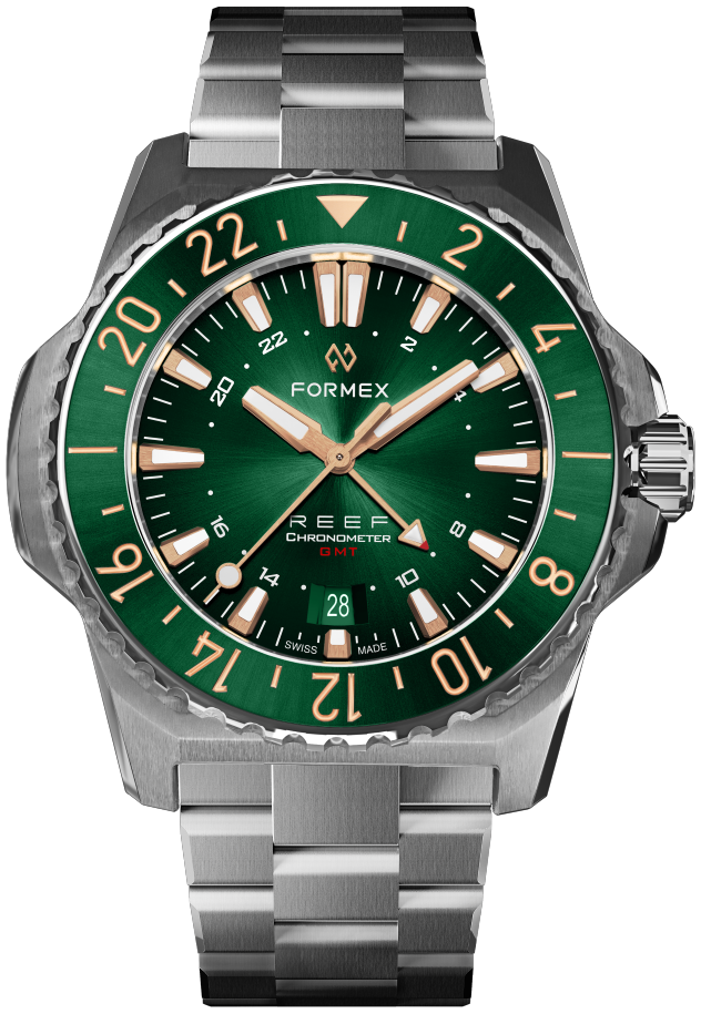 Formex REEF GMT Green and Gold Ceramic Bezel