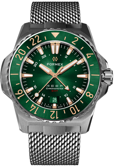 Formex REEF GMT Green and Gold Ceramic Bezel