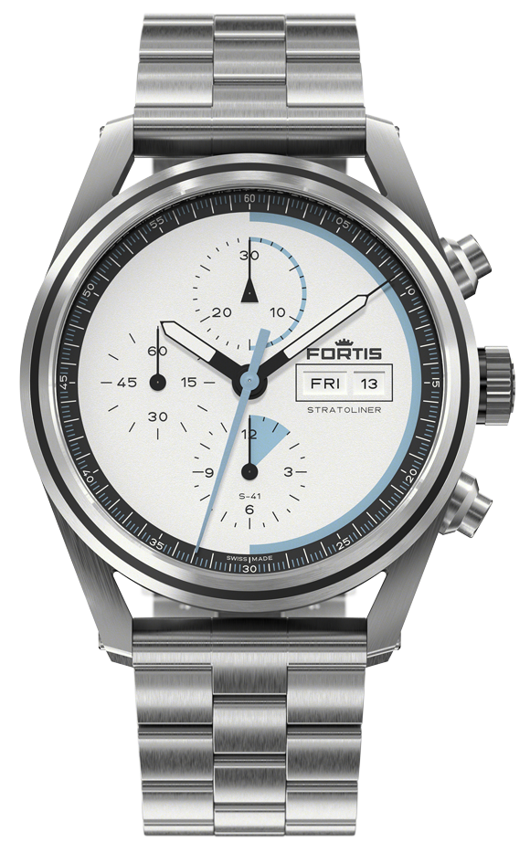 Fortis Stratoliner S-41 White Dust Bracelet