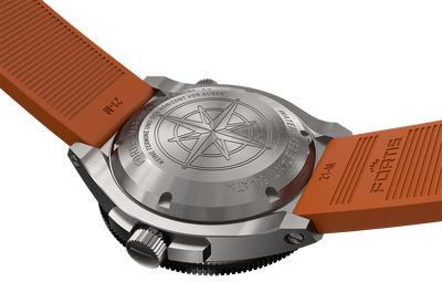 Fortis Marinemaster M-44 COSC Amber Orange Horizon Strap