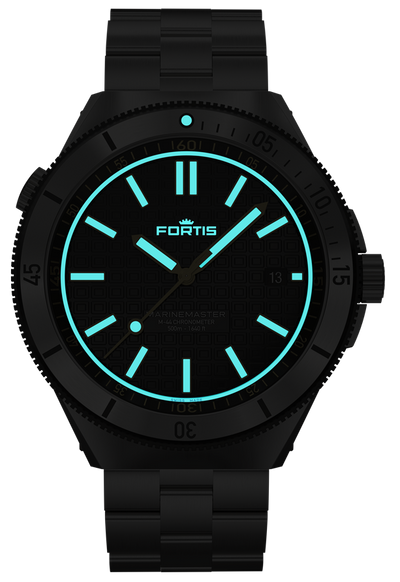 Fortis Marinemaster M-44 COSC Black Resin Bracelet