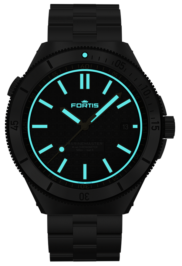 Fortis Marinemaster M-44 COSC Black Resin Bracelet