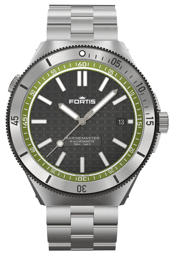 Fortis Marinemaster M-44 COSC Woodpecker Green Bracelet