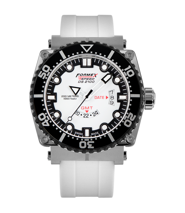 Formex Diver Quartz GMT White