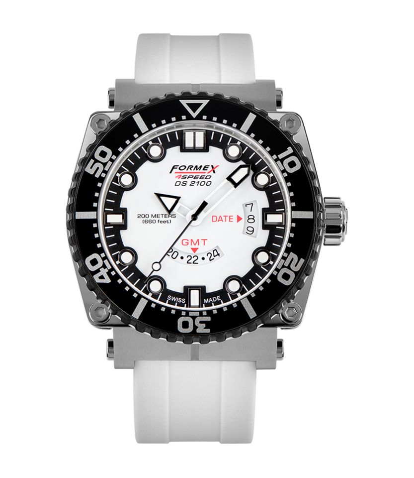 Formex Diver Quartz GMT White