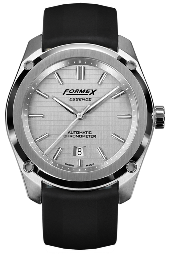 Formex Essence Chronometer Silver Rubber