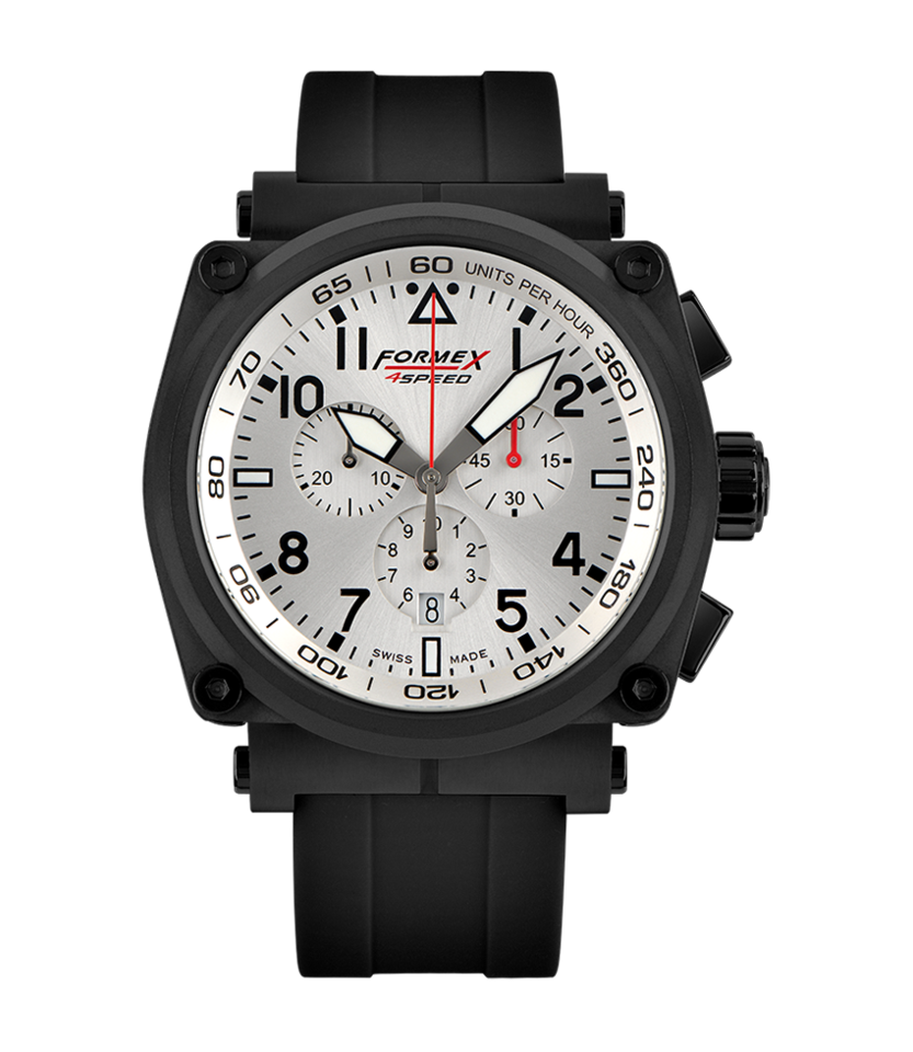 Formex Pilot Quartz Chronograph Silver Black