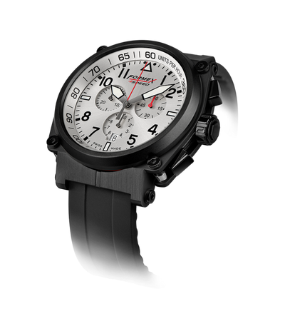 Formex Pilot Quartz Chronograph Silver Black
