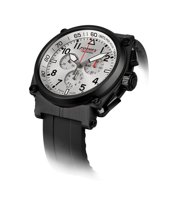 Formex Pilot Quartz Chronograph Silver Black