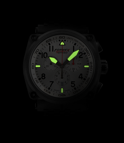 Formex Pilot Quartz Chronograph Silver Black