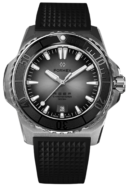 Formex REEF Automatic Chronometer 300m Silver Black Rubber
