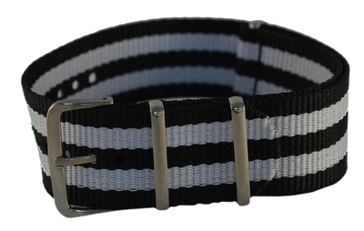 Nylon bandje zwart en wit