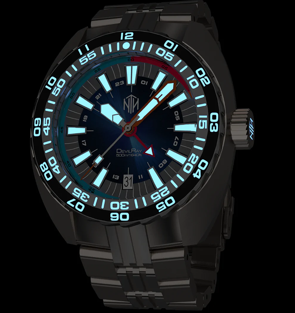 NTH DevilRay II Blue Date GMT