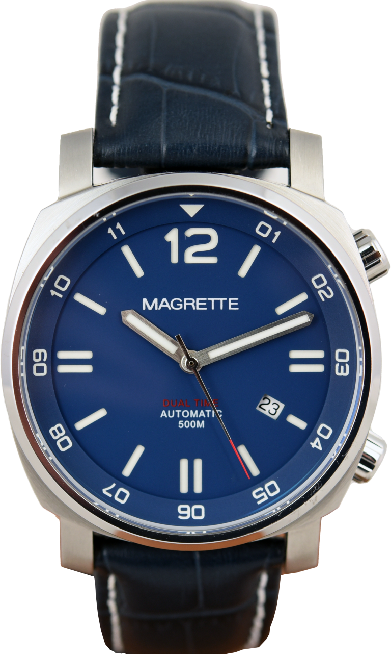 Magrette Dual Time 18 Blue Pre owned SeriousWatches.eu