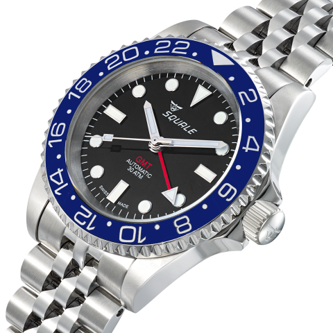 Squale 30 Atmos GMT 1545 Blue Bezel