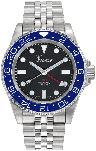 Squale 30 Atmos GMT 1545 Blue Bezel