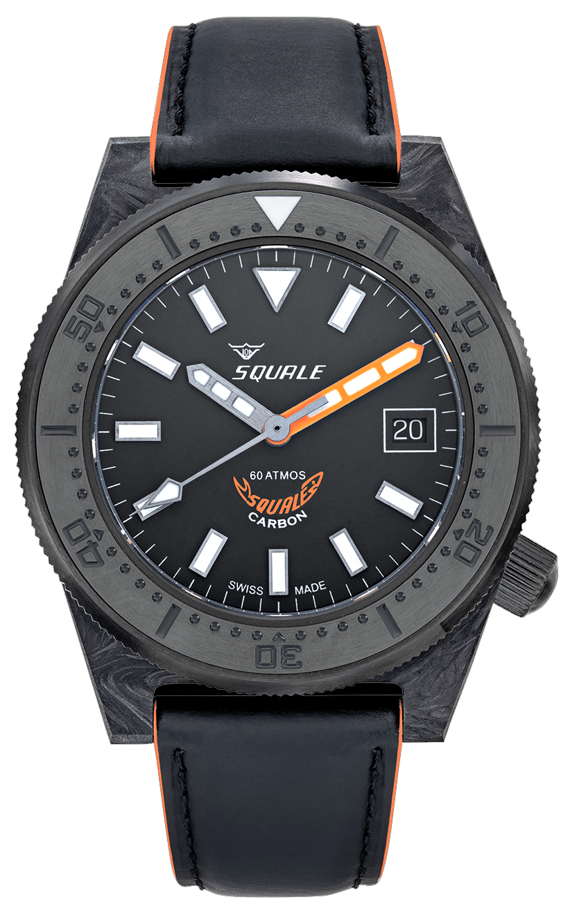 Squale 60 Atmos T-183 Forged Carbon Orange T-183FCOR