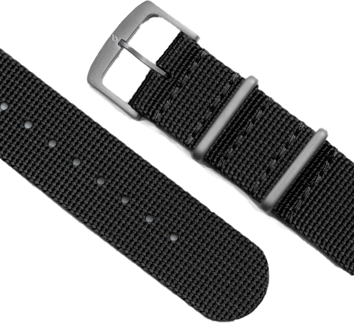 BOLDR Carbon Black Nylon Strap 20mm