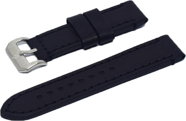 BOLDR Odyssey Black Leather Strap 22mm