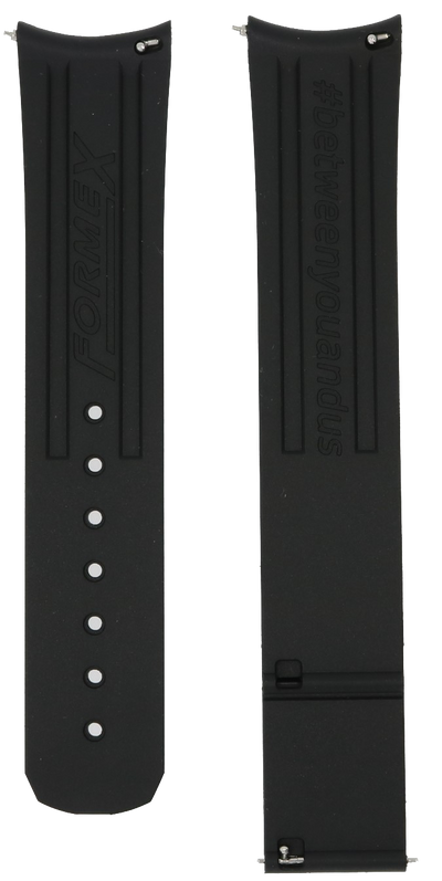 Formex Essence Deployant Black Rubber Strap 22mm