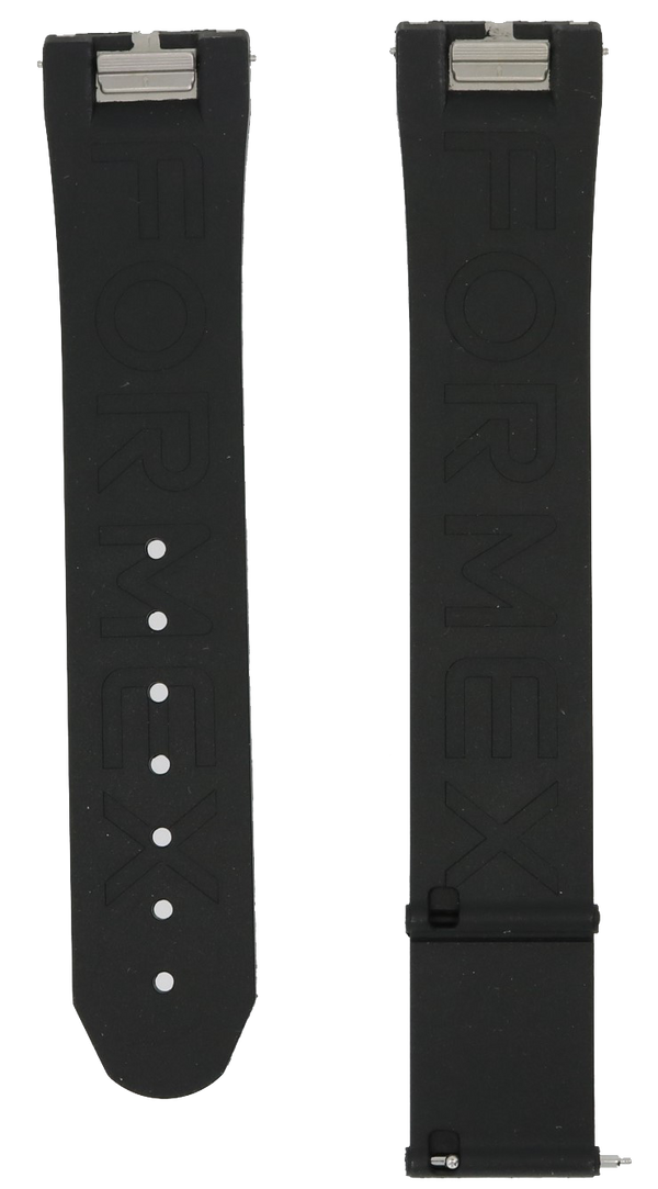 Formex Reef Deployant Black Rubber Strap 22mm