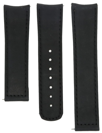 Formex Essence Deployant Black Leather Strap 22mm