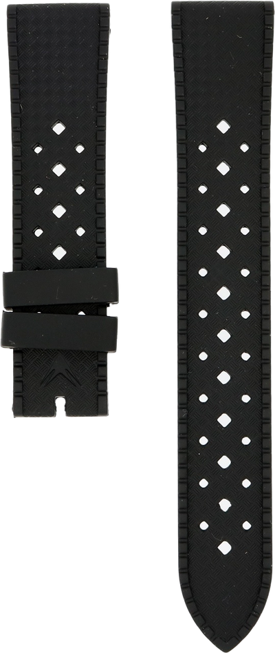 Black rubber watch band deals