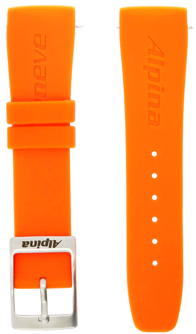 Alpina Seastrong Orange Rubber Strap 22mm