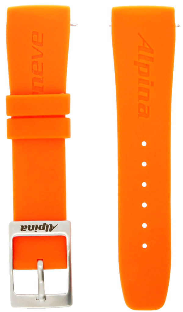 Alpina Seastrong Orange Rubber Strap 22mm