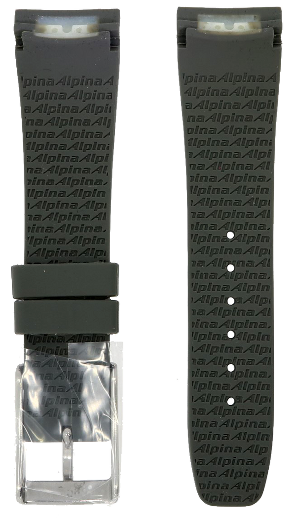 Alpina Seastrong Grey Rubber Strap 22mm