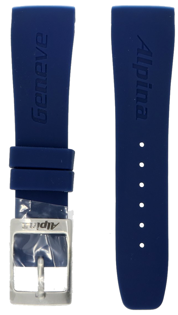 Alpina Seastrong Blue Rubber Strap 22mm