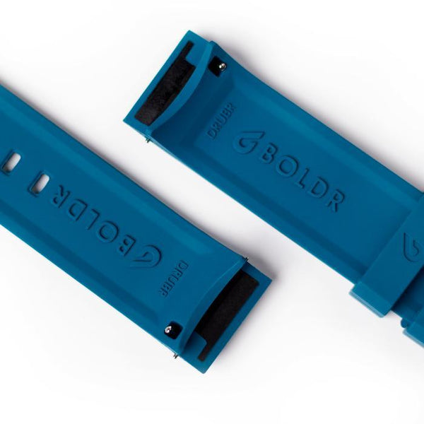 BOLDR Blue Druber Rubber Strap 22mm