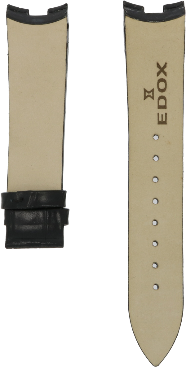 Edox Grand Ocean Black Leather Strap 20mm