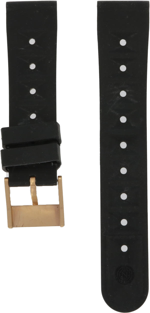 Nethuns Black Rubber Strap 22mm RGP Clasp