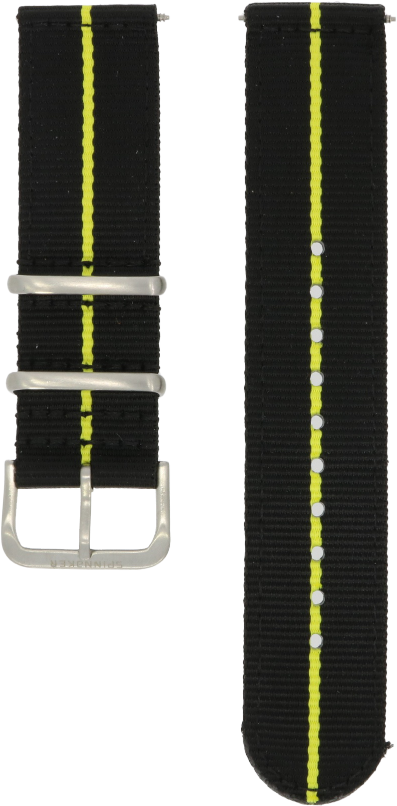 Spinnaker Black and Yellow Two-Piece Nylon Strap 22mm
