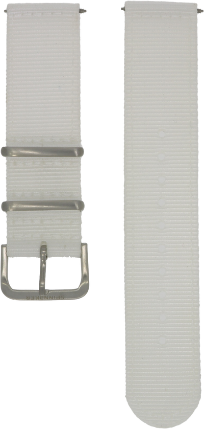 Spinnaker White Two-Piece Nylon Strap 22mm