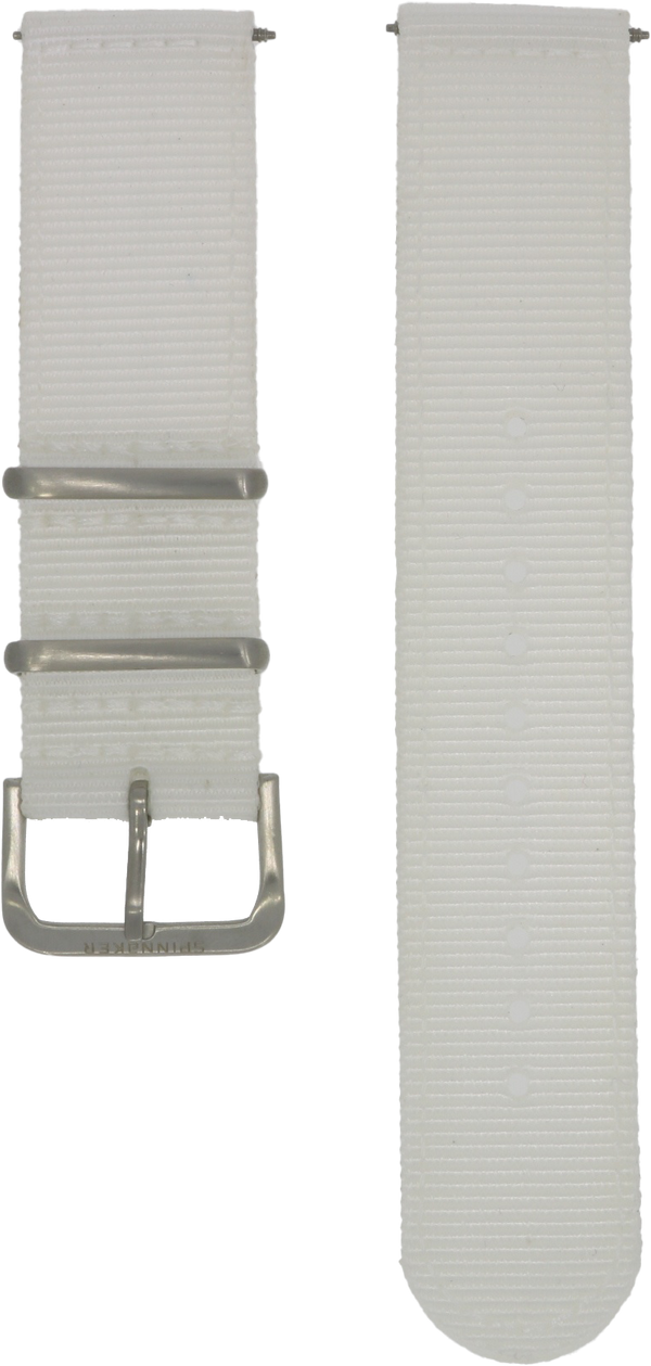 Spinnaker White Two-Piece Nylon Strap 22mm