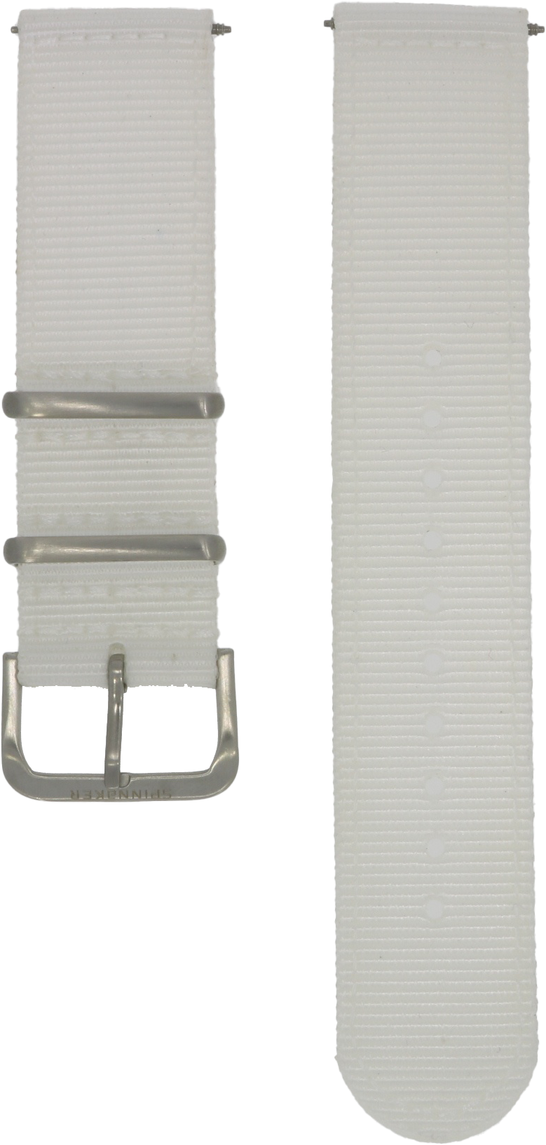 Spinnaker White Two-Piece Nylon Strap 22mm