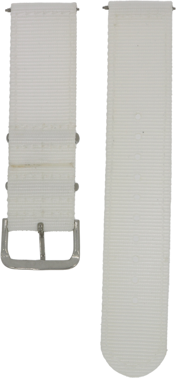 Spinnaker White Two-Piece Nylon Strap 22mm