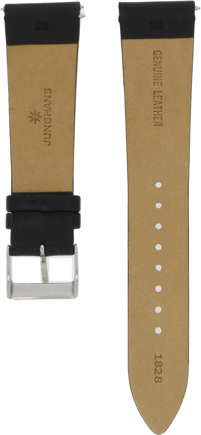 Junghans Black Leather Strap 22mm 420504963