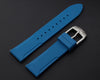 Zelos Blue FKM Rubber Strap 20mm Steel Clasp