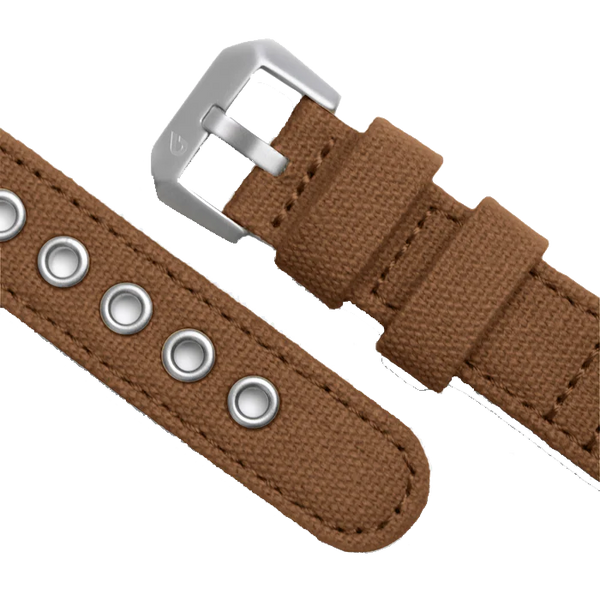 BOLDR Expedition Brown Canvas Leather Strap 20mm