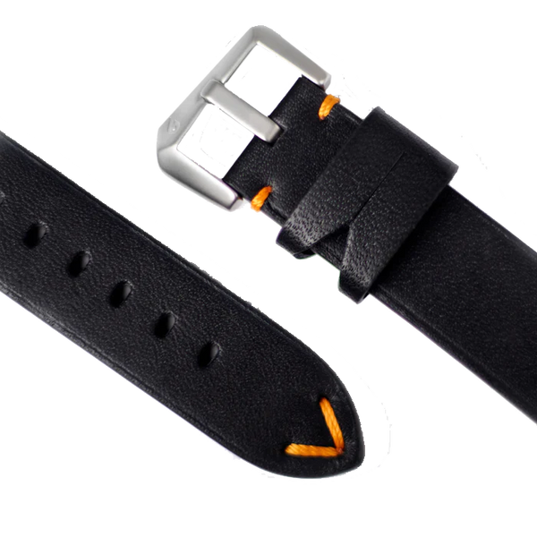 BOLDR Horween Black Leather Strap 22mm