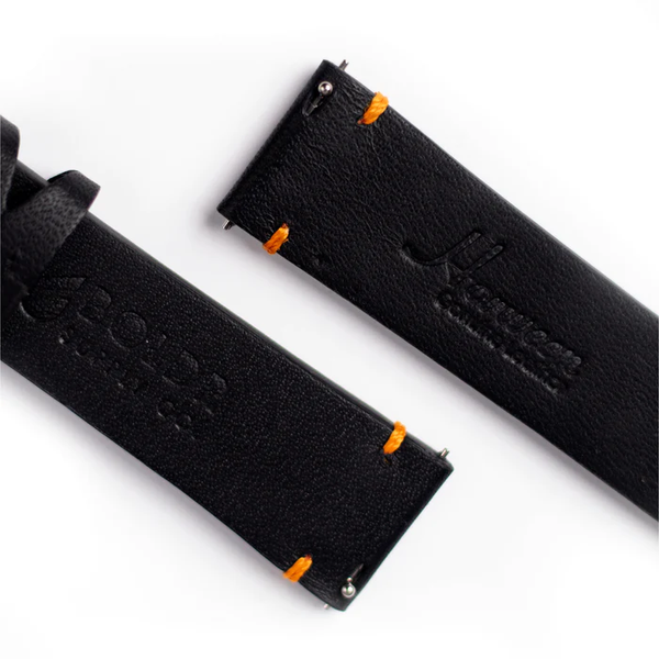 BOLDR Horween Black Leather Strap 22mm