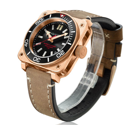 Aquatico Super Charger Bronze Black Ceramic Bezel SW200