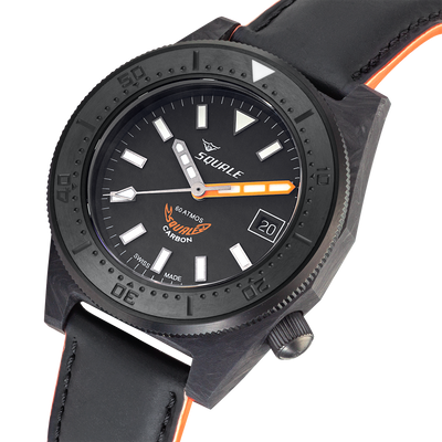 Squale 60 Atmos T-183 Forged Carbon Orange T-183FCOR