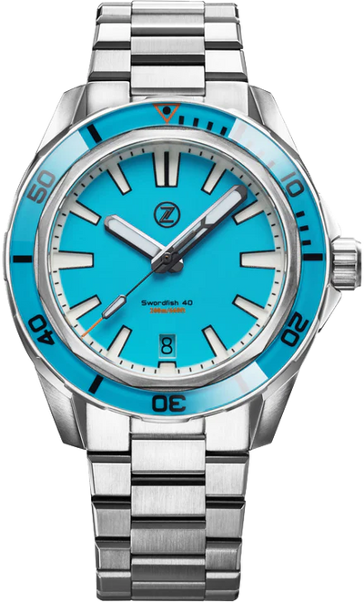 Zelos Swordfish 40mm Steel Sky Blue