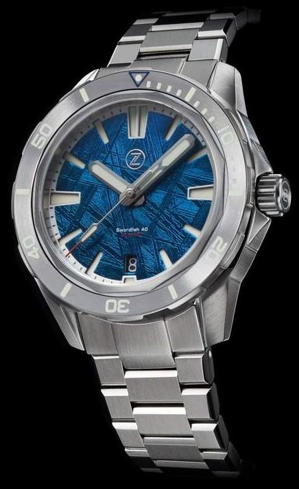 Zelos Swordfish 40mm Blue Meteorite